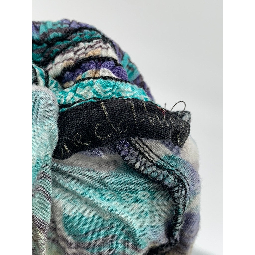 ONE CLOTHING Women's Blue-Brown Printed Elastic Waist Pull-On Shorts SZ XS