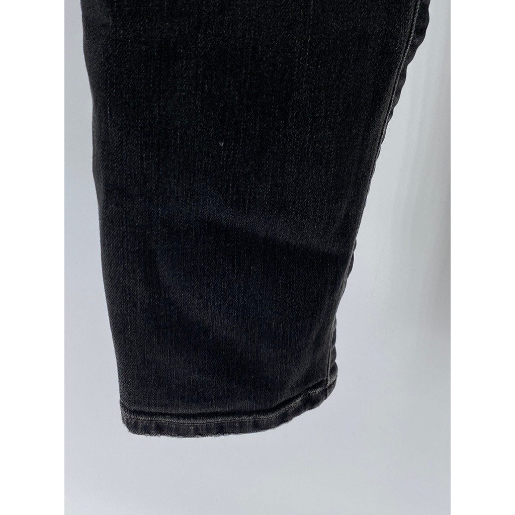 CITZENS OF HUMANITY Women's Washed Black Distressed High-Rise Skinny Jeans SZ 27