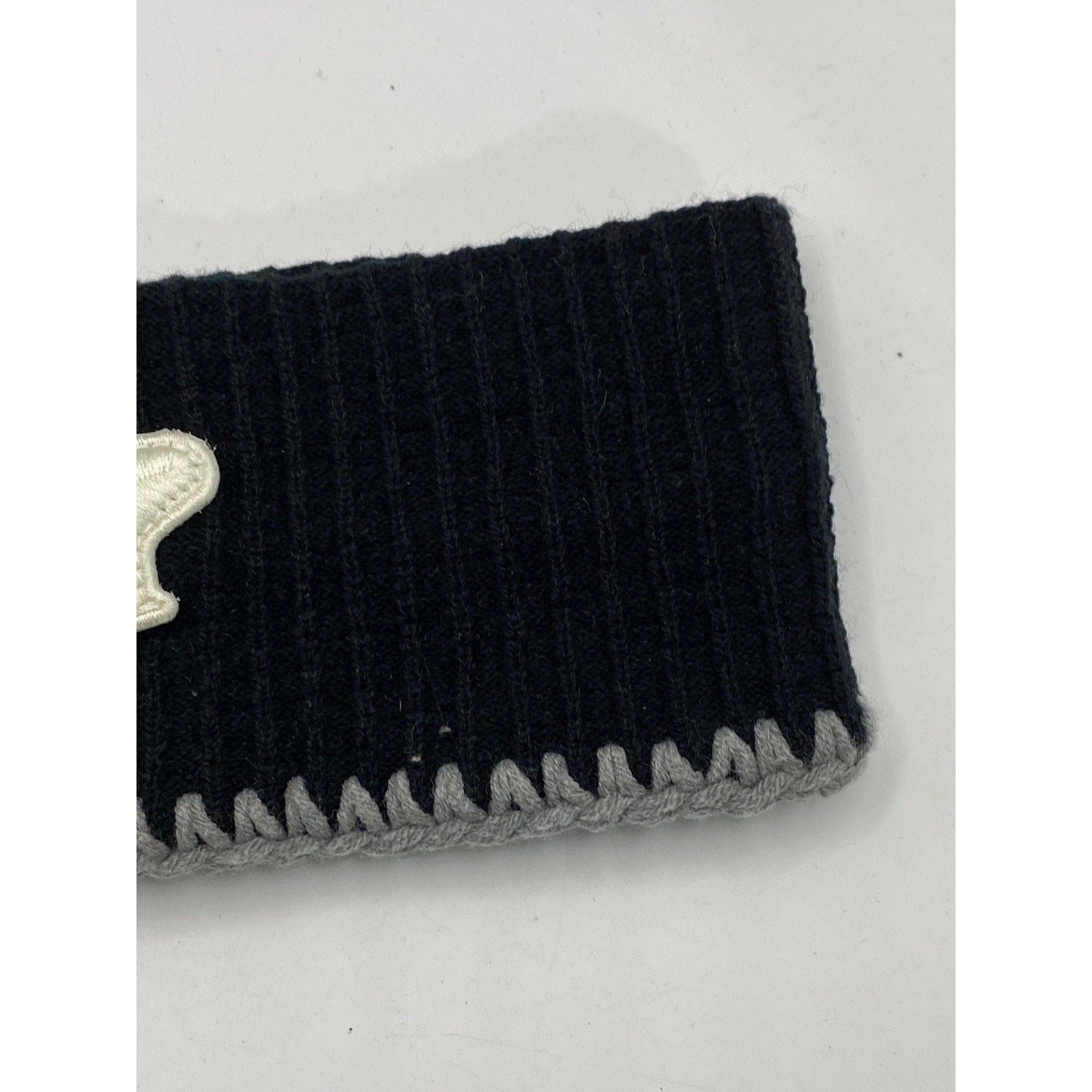 SPARKLING PIECE Women's Black-White Patch Embroidered Headband SZ OS