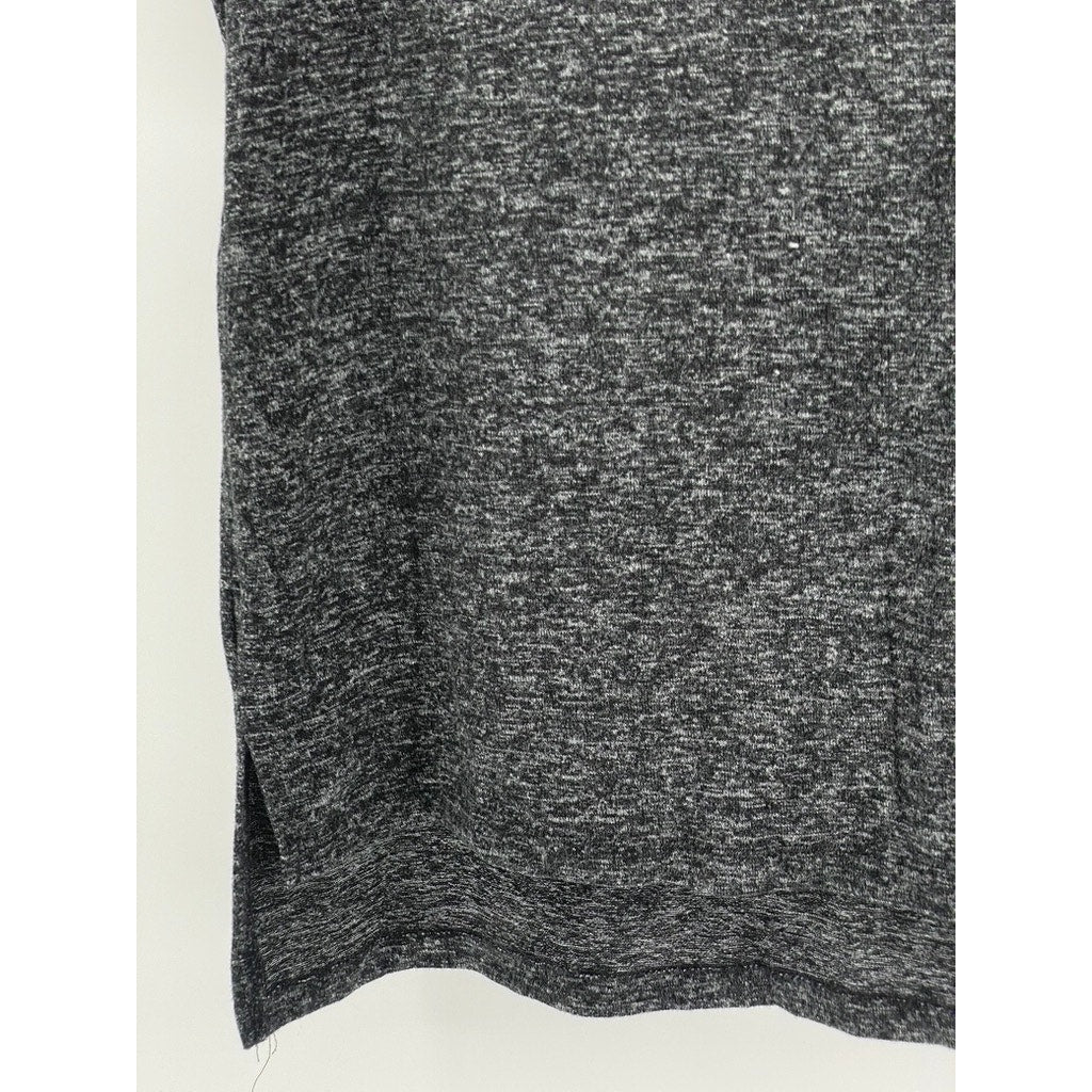 WORKSHOP REPUBLIC CLOTHING Women's Charcoal Heather Short Sleeve Top SZ L