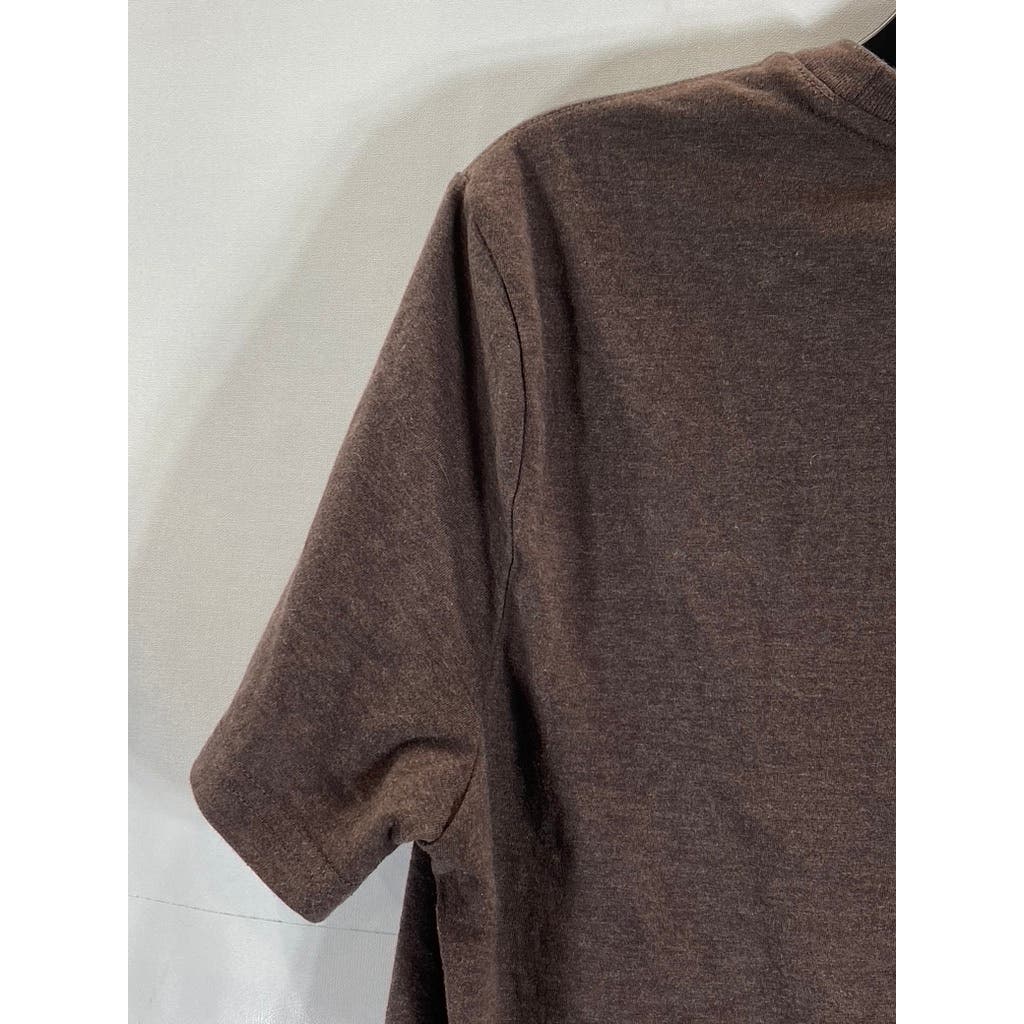 BANANA REPUBLIC Men's Cabin Brown New York Skyline Graphic Crewneck T-Shirt SZ S