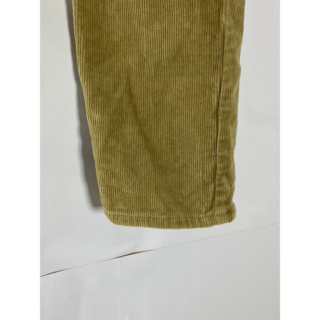 MNG Men's Tan Slim-Fit Drawstring Corduroy Trousers SZ 30