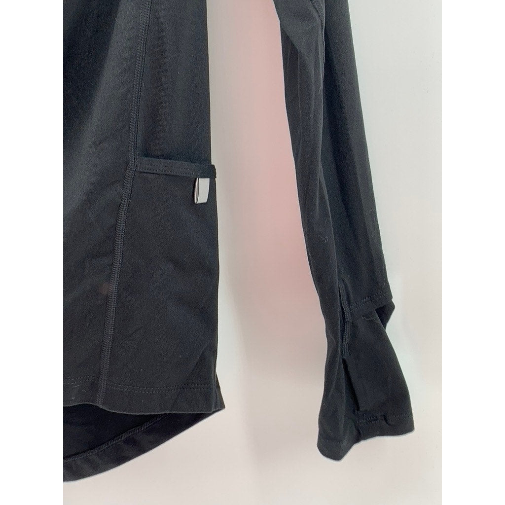 NIKE Women's Black Dri-Fit Half-Zip Long Sleeve Running Top SZ XS