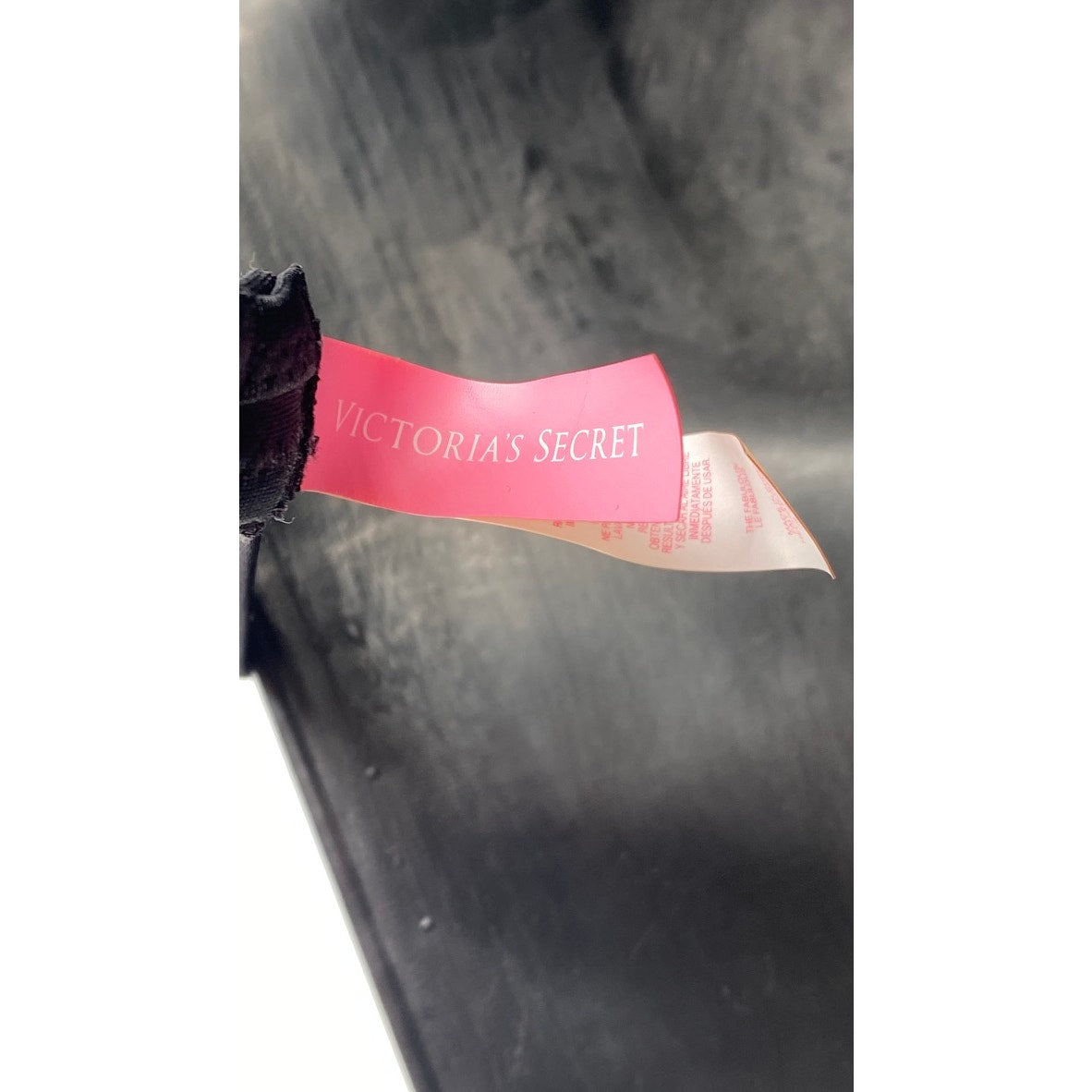 VICTORIA SECRET Women's Black Braided Crochet Knit Push-Up Bra SZ 32C