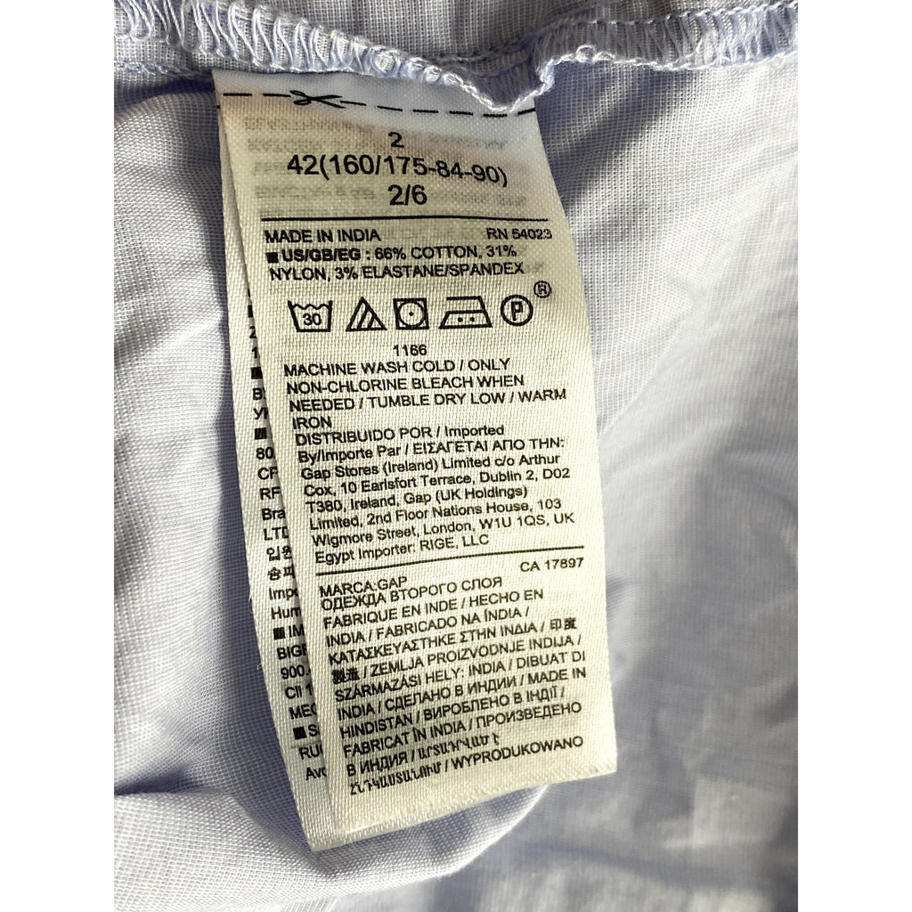 GAP Women's Lilac Straight-Neck Spaghetti Strap Tiered A-Line Mini Dress SZ 2