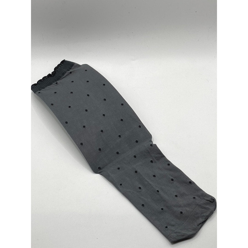 FRENCH CURVE Women's Black Dotted Sheer Lightweight Pull-On Socks SZ OS