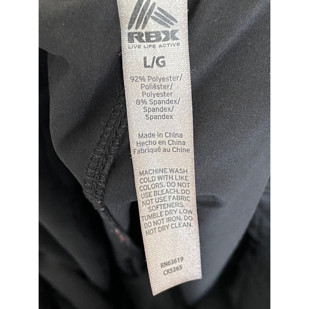 RBX Women's Black Solid Pull-On Active Shorts SZ L