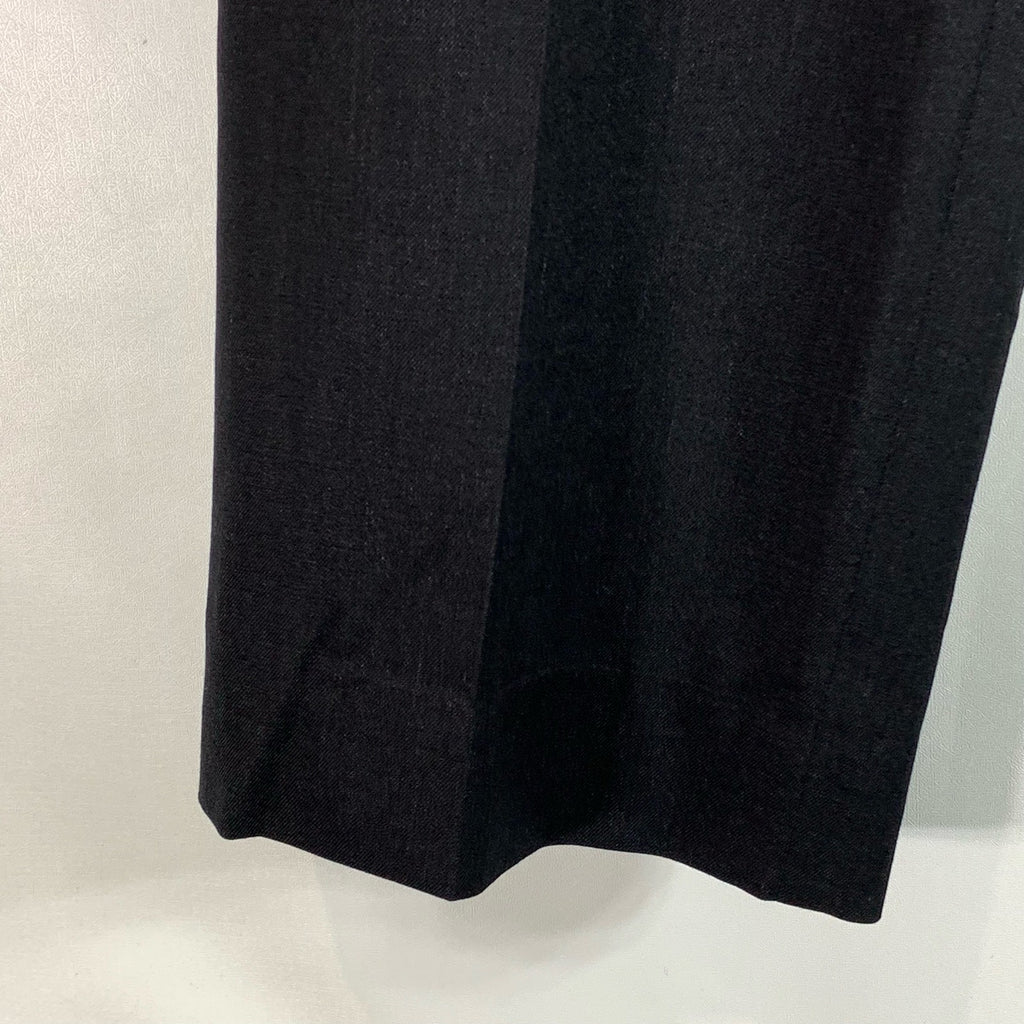 PRONTO UOMO PLATINUM Men's Solid Black Wool Flat-Front Dress Pants SZ 34