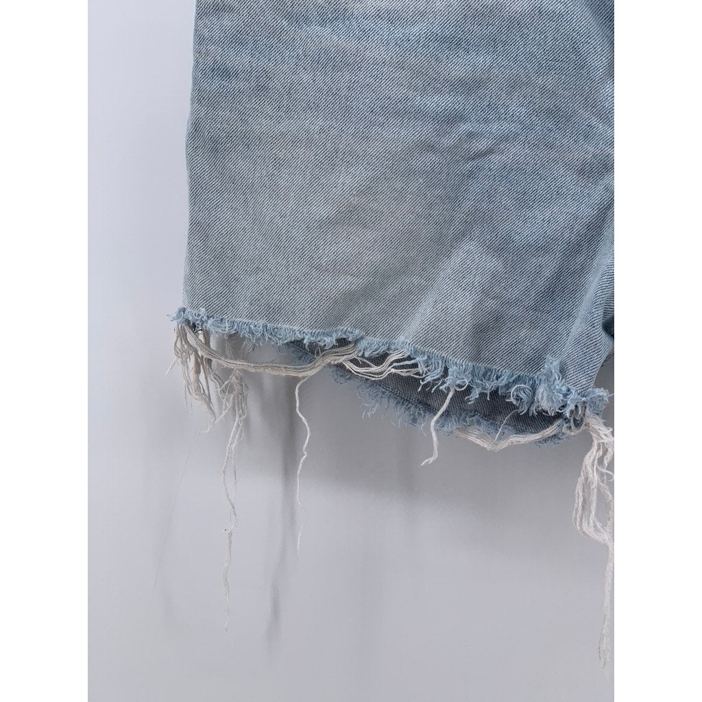 GUESS By GEORGES MARCIANO Women's Vintage Blue Denim Distressed Shorts SZ 29