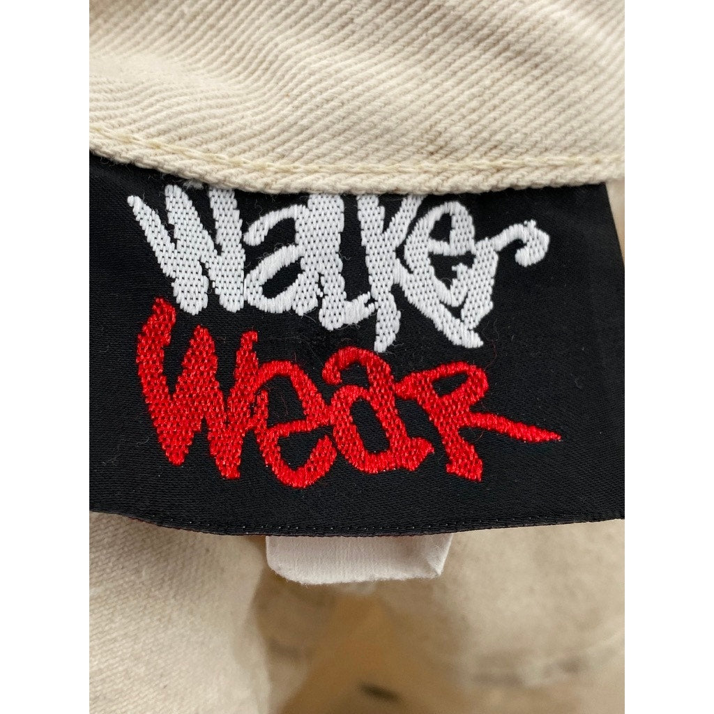 WALKER WEAR Men's Beige Four-Pocket Raw-Hem Chino Shorts SZ 34