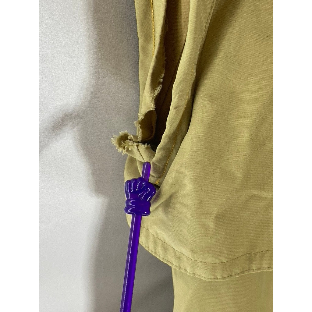NEW FAST Women's Tan Button-Front Belted Sleeveless Trench Coat SZ 12