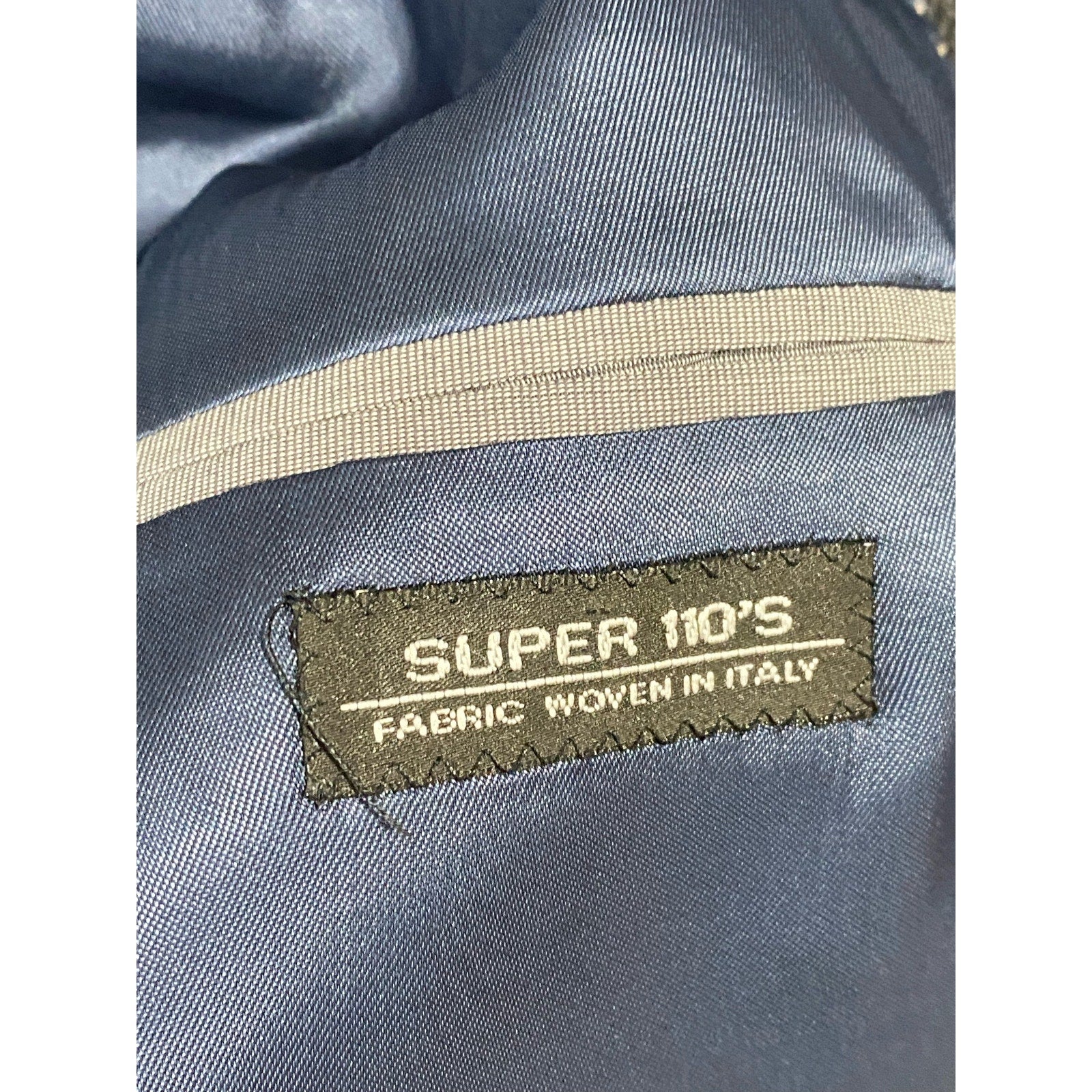 JACK VICTOR Men's Charcoal Wool Super 110's Two-Button Loreto Blazer SZ 48R