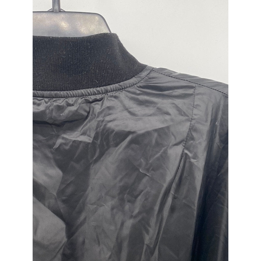 HEART & DAGGER Men’s Black Zip-Up Long Sleeve Bomber Jacket SZ M