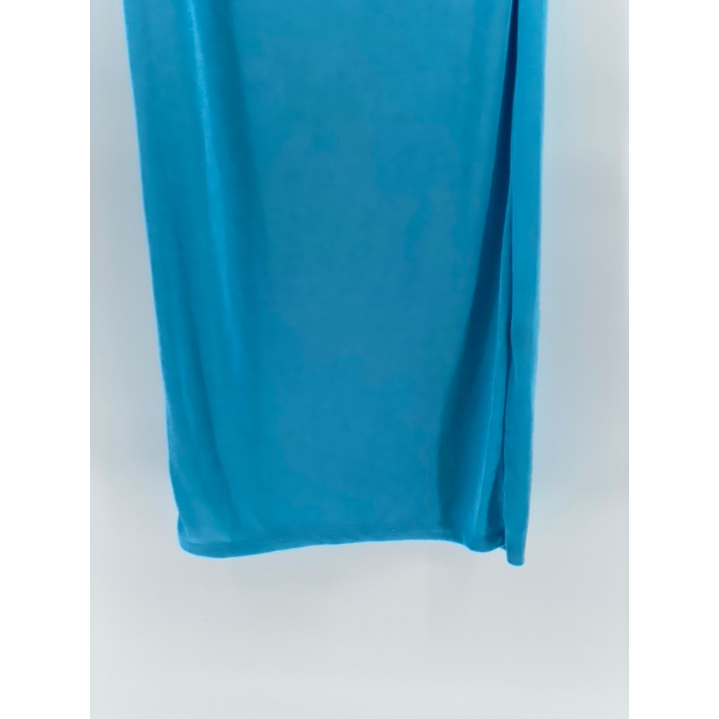 SHEIN Women's Light Blue Strapless Midi Straight Lightweight Dress SZ 4