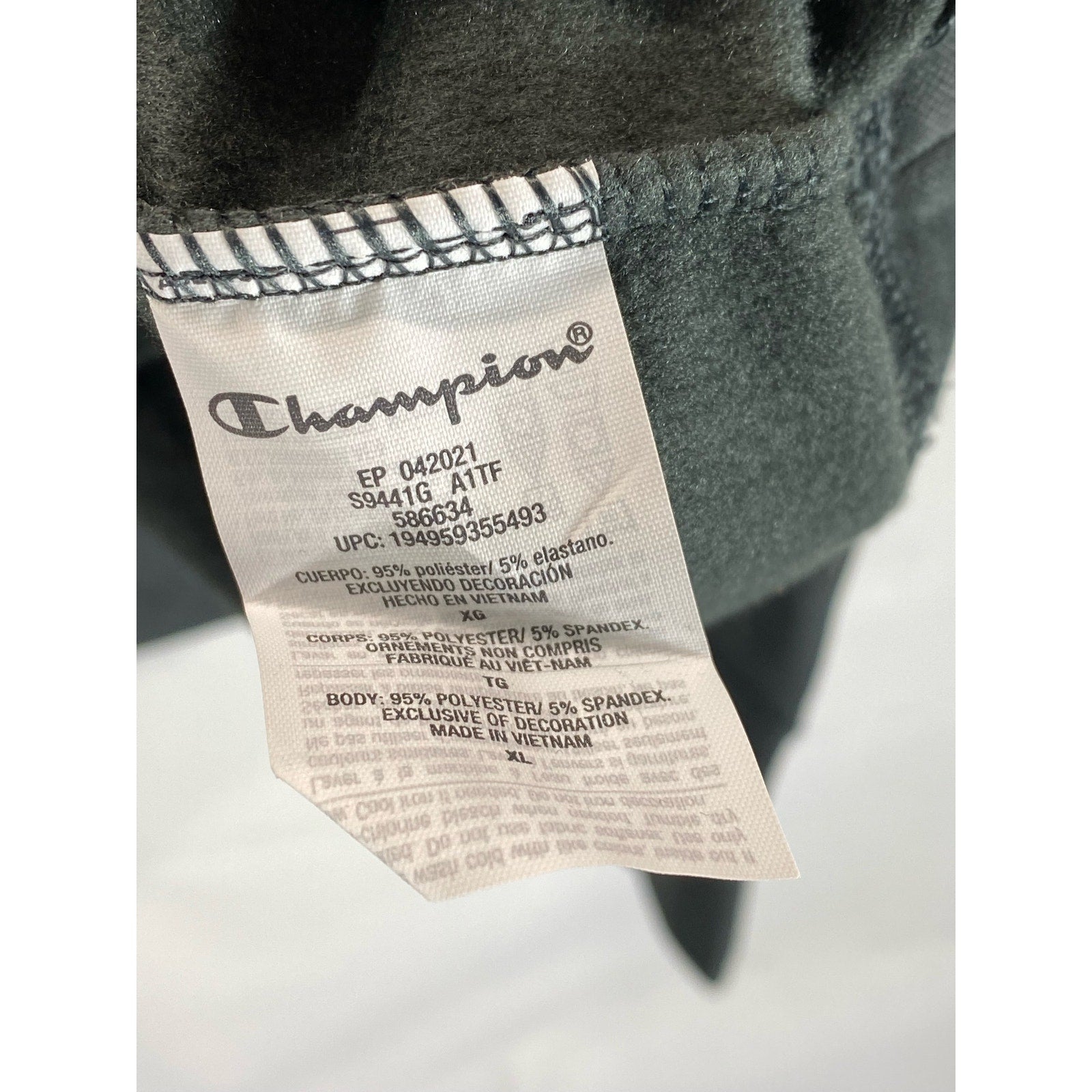 CHAMPION Authentic Athleticwear Men's Gray Ombre Script Logo Hoodie SZ XL