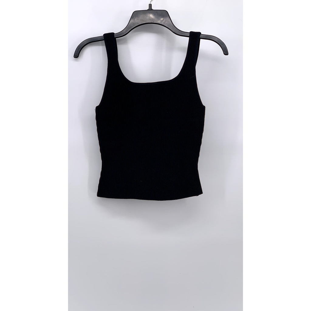 UNBRANDED Women's Black Scoop-Neck Tank Top SZ S