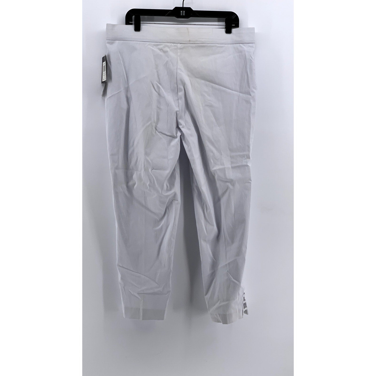 89TH & MADISON Women's Bleached White Cutout Hem Pants SZ XL