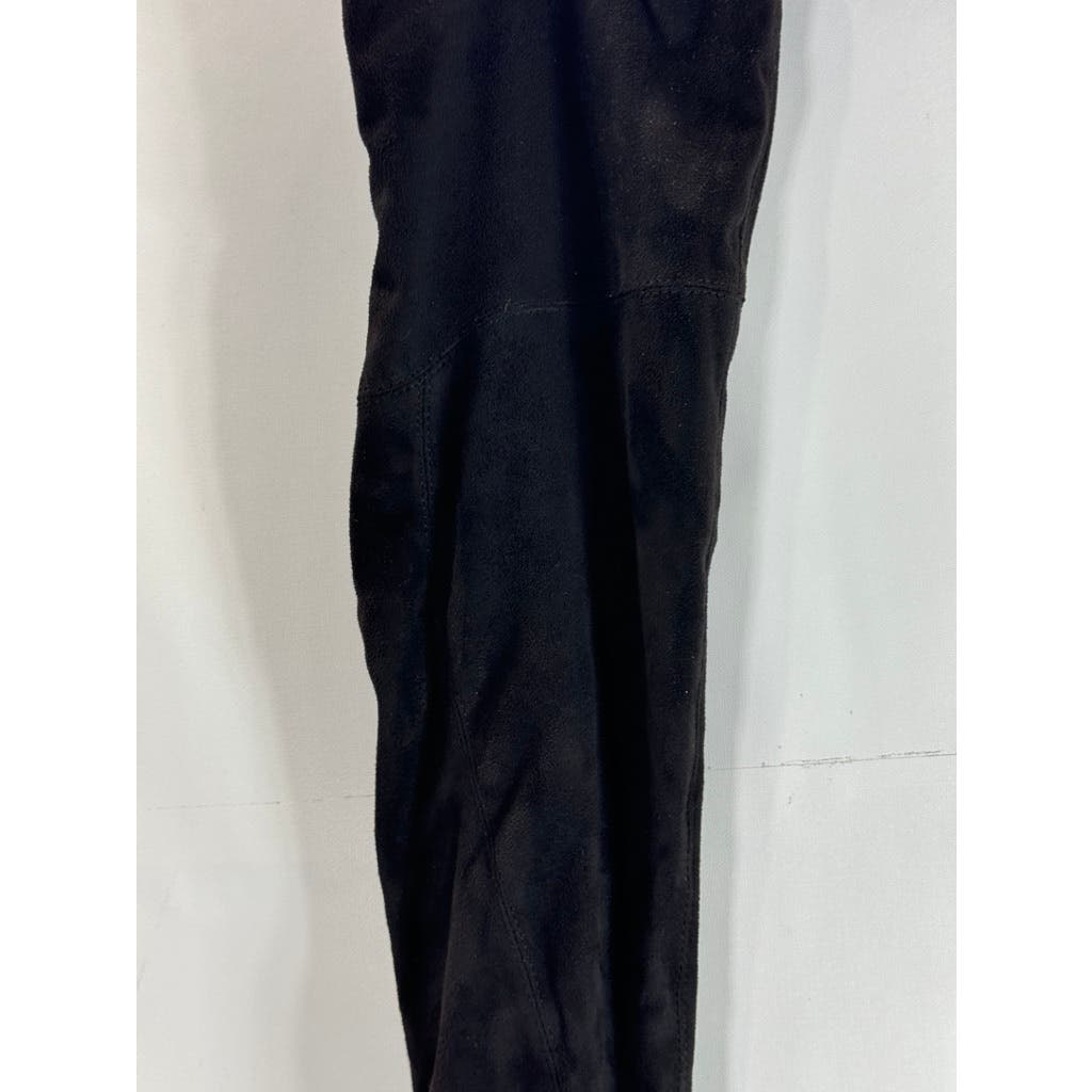 NINE WEST Women's Black Faux Suede Yanie Over-The-Knee Block-Heel Boots SZ 7.5