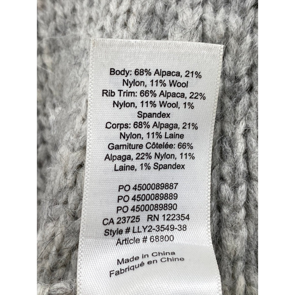 TALULA Women's Gray Heather Crewneck Alpaca Blend Long Sleeve Knit Sweater SZ XS