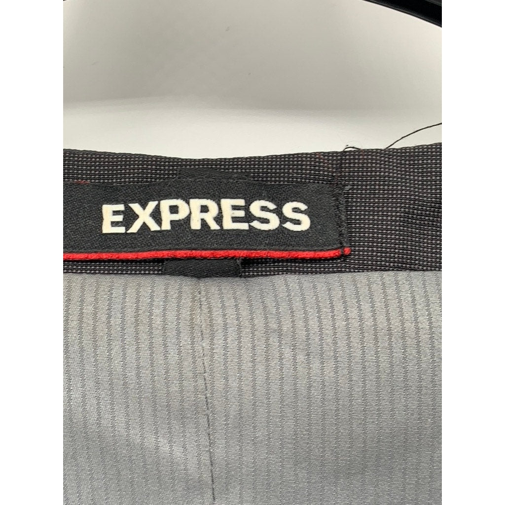 EXPRESS Men's Black 5-Button Adjustable Back V-Neck Suit Vest SZ XS