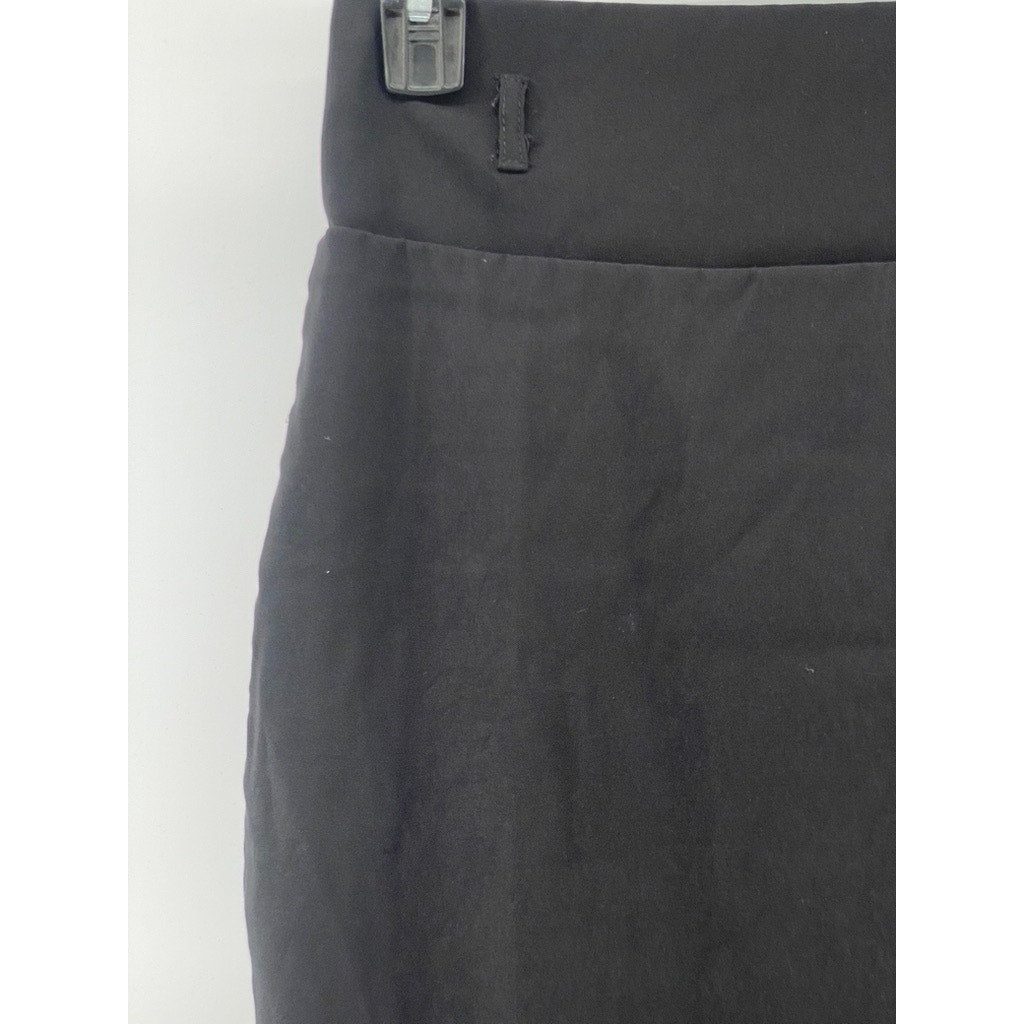 IRIS Women's Black Solid Straight Knee Length Pencil Skirt SZ M