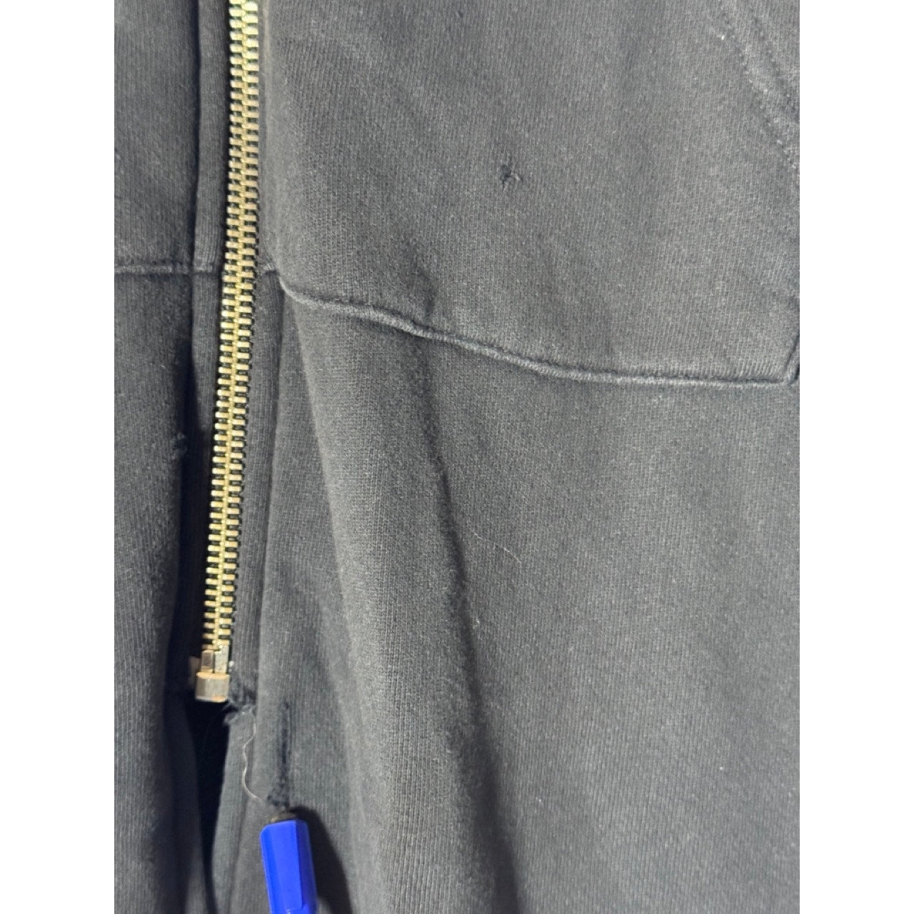 OAK Women's Black Solid Long Heavyweight Long Sleeve Zip-Up Cotton Hoodie SZ XL