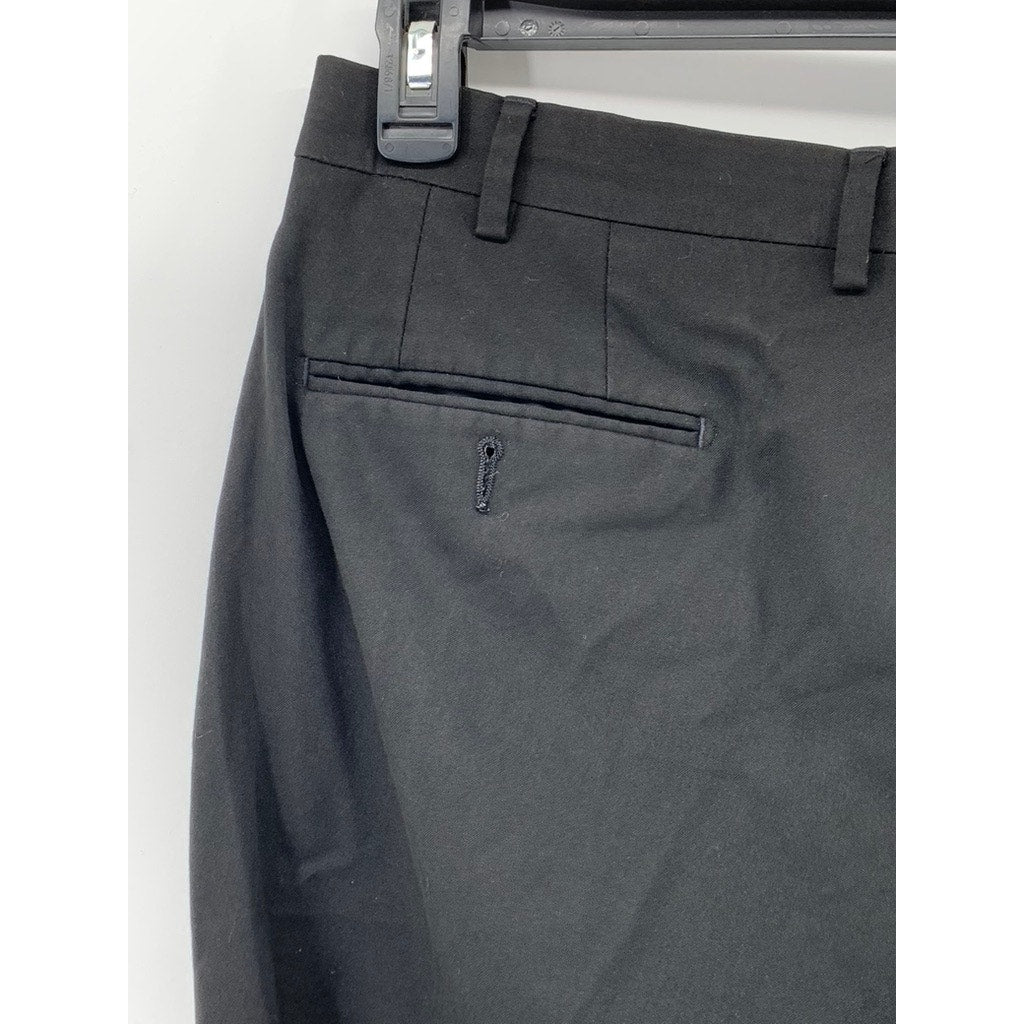 CALVIN KLEIN Men's Black Solid Slim-Leg Regular-Fit Pants SZ 36X30
