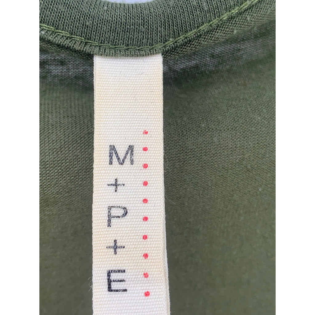 M+P+E Women's Green Scoop-Neck Ball Detail Ruffle Tank Top SZ M