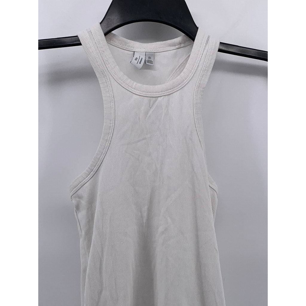 & OTHER STORIES Women's White Solid Crewneck Racerback Casual Tank Top SZ 0