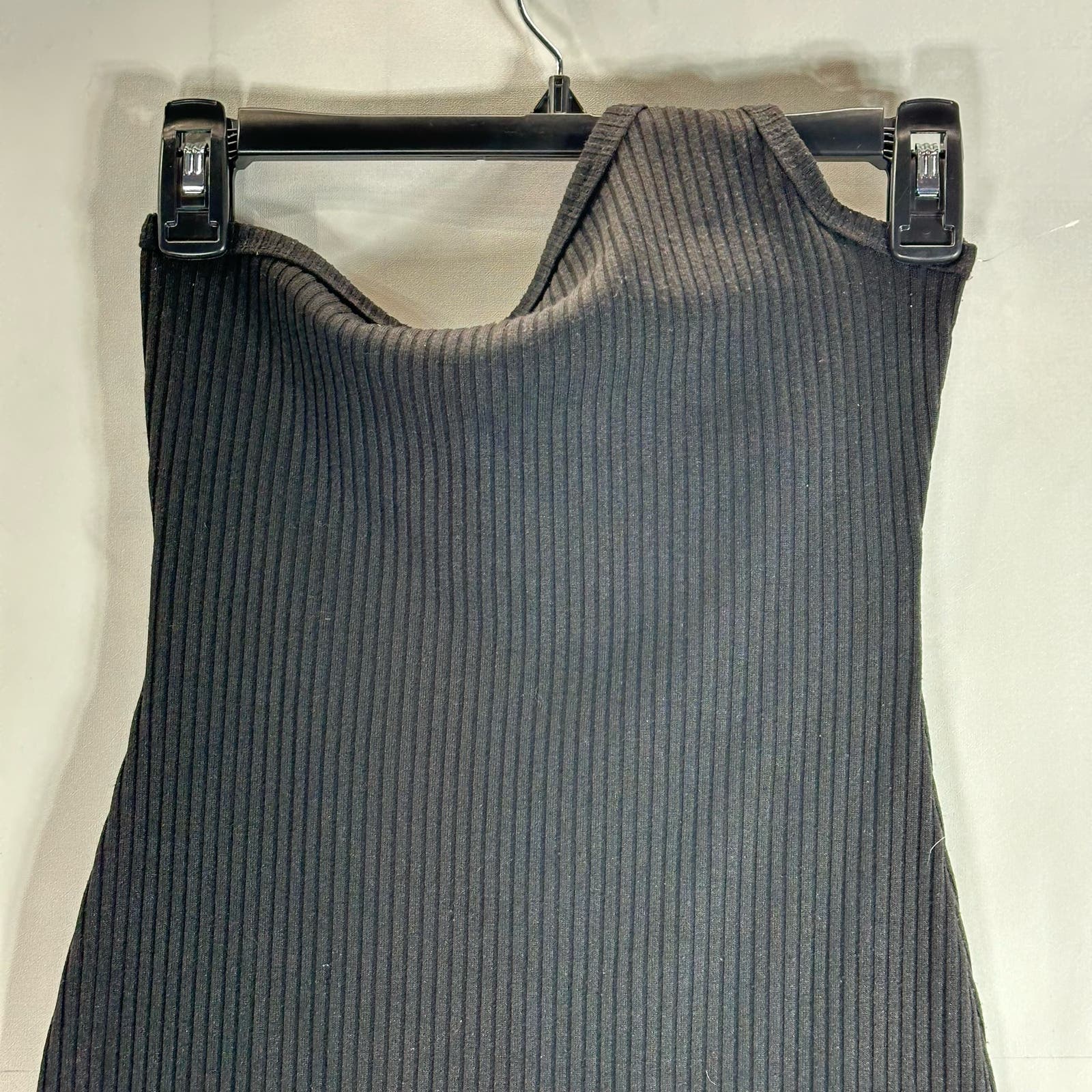 KENDALL & KYLIE Women's Black Ribbed One-Shoulder Bodycon Mini Dress SZ XS