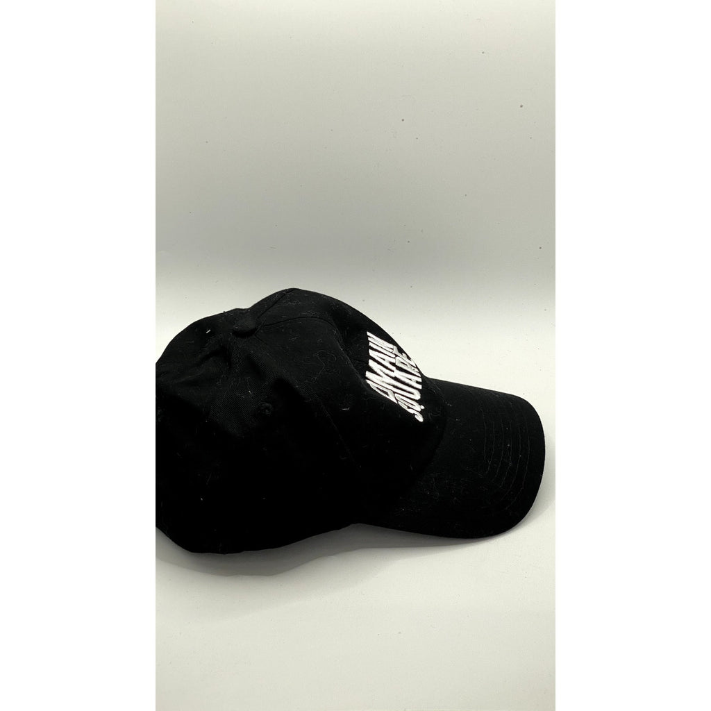 BEECHFIELD Men’s Black-White Embroidered Main Square Baseball Hat SZ OS