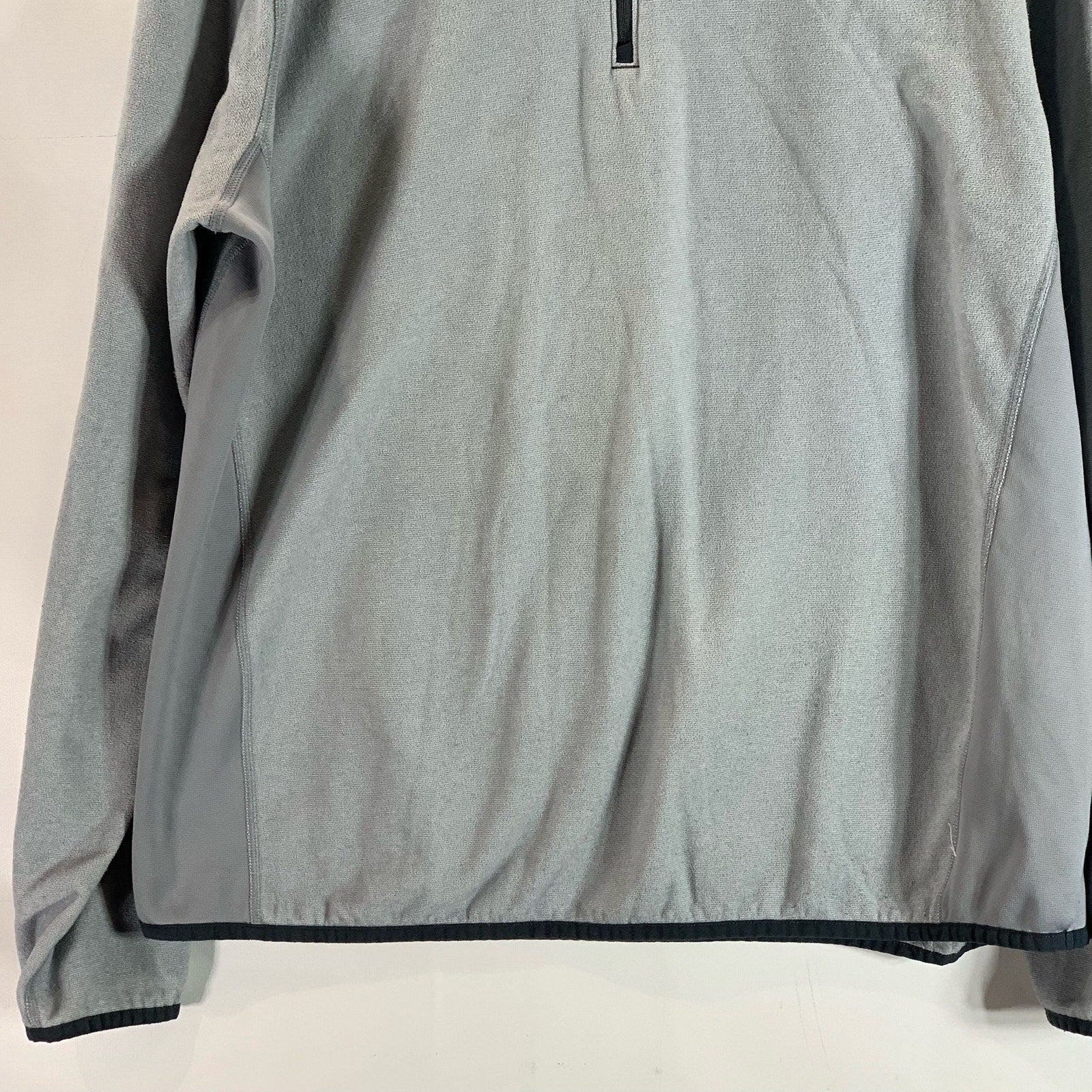 UNDER ARMOUR Men's Gray/Black Steel Goldgear Quarter-Zip Fleece Loose Sweater XL