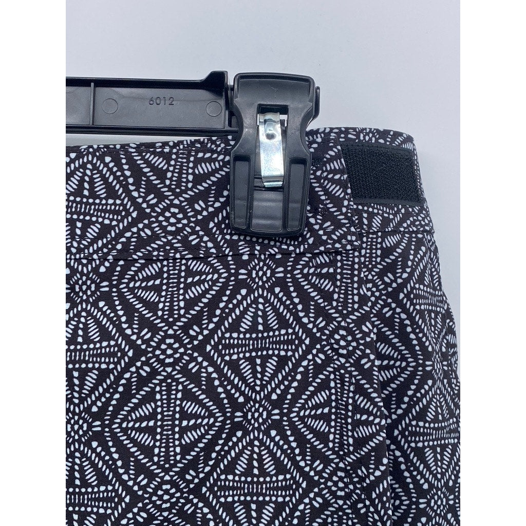 RIP SKIRT HAWAII Women's Black Pearl Batik Print A-Line Wrap Mini Skirt SZ M