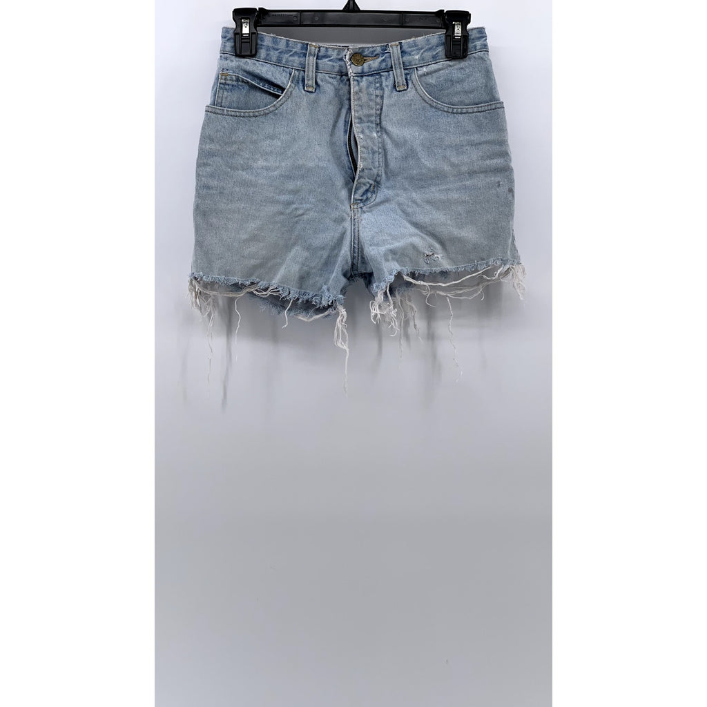 GUESS By GEORGES MARCIANO Women's Vintage Blue Denim Distressed Shorts SZ 29