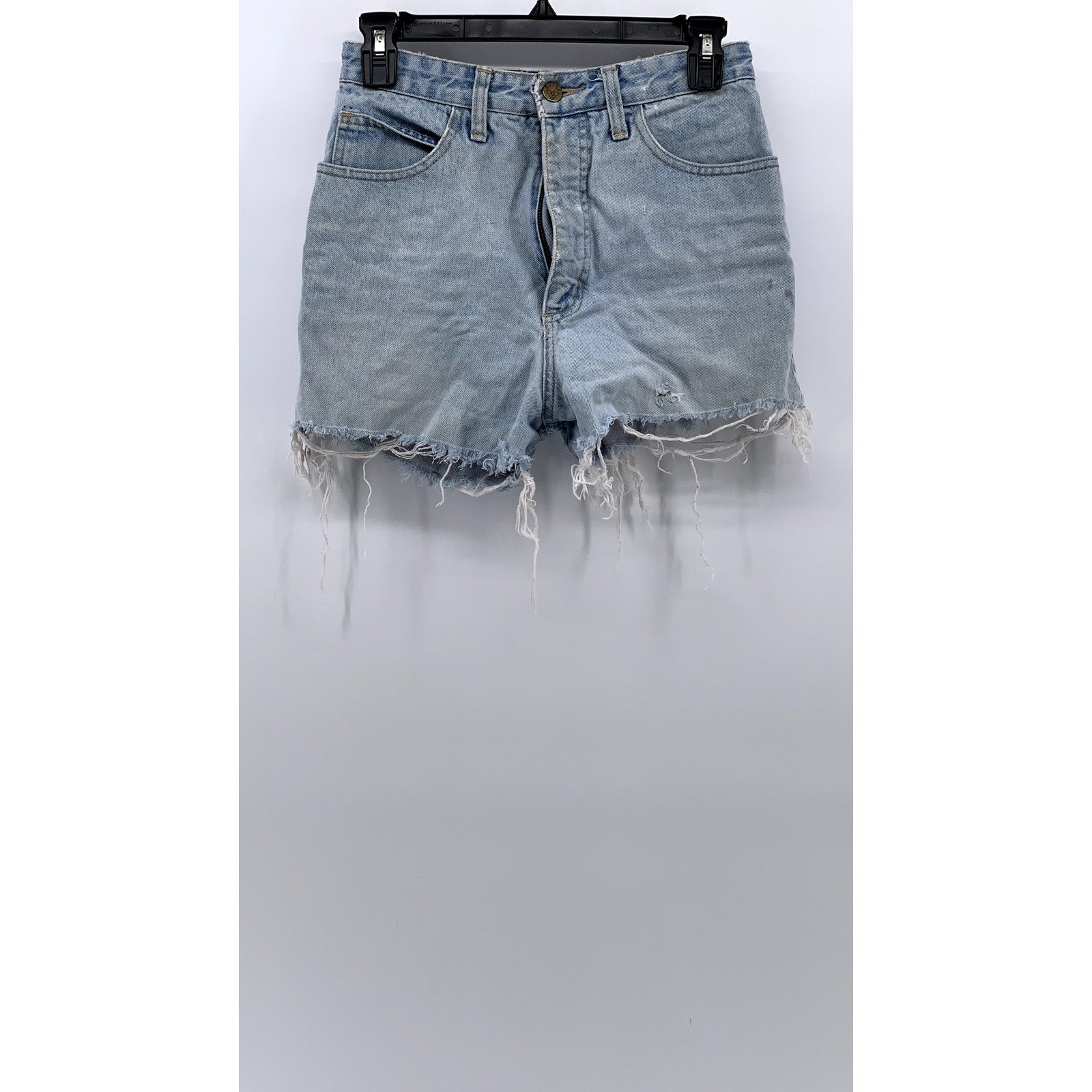 GUESS By GEORGES MARCIANO Women's Vintage Blue Denim Distressed Shorts SZ 29