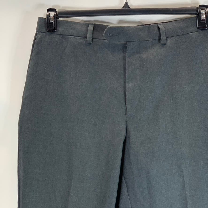 JOHN HENRY Men's Heather Charcoal Classic Fit Flat Front Trouser Pants SZ 36x30