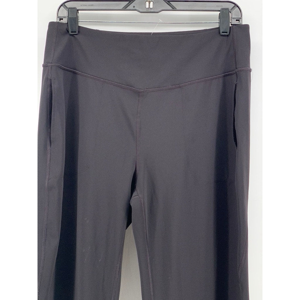 TEK GEAR Women's Black Solid Pull-On Flare Leggings SZ XL