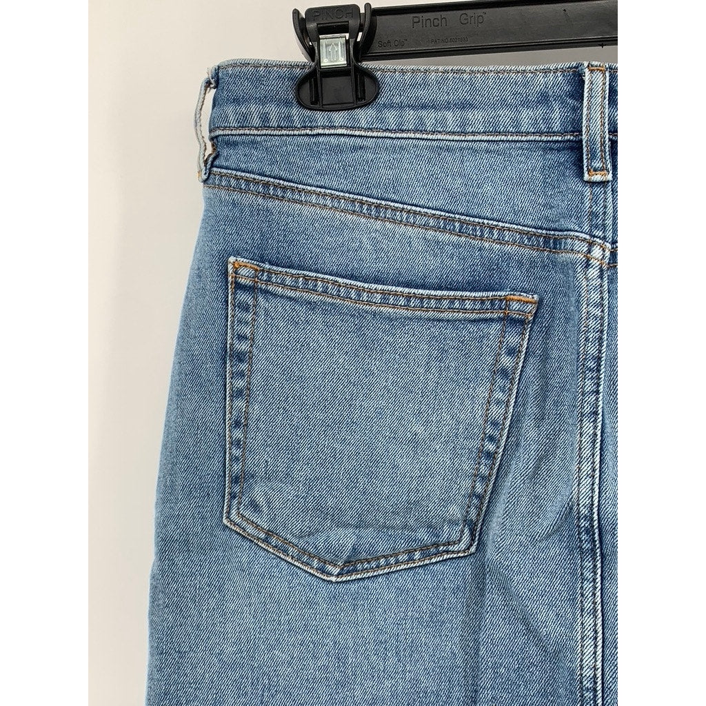 LOFT OUTLET Women's Blue Denim A-Line Five-Pocket Mini Skirt SZ 2