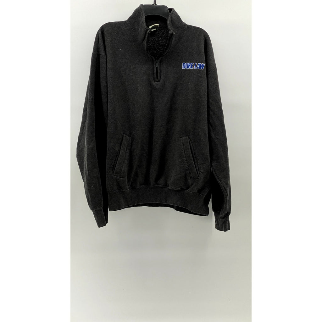 CHAMPION Men's Charcoal Eco Fleece Duke Law Half-Zip Pullover Sweater SZ XL