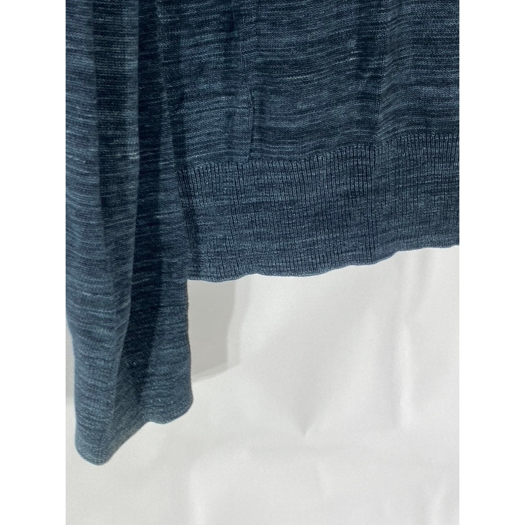 MUJI Men’s Navy Blue Crewneck Knit Long Sleeve Regular Fit Sweater SZ S