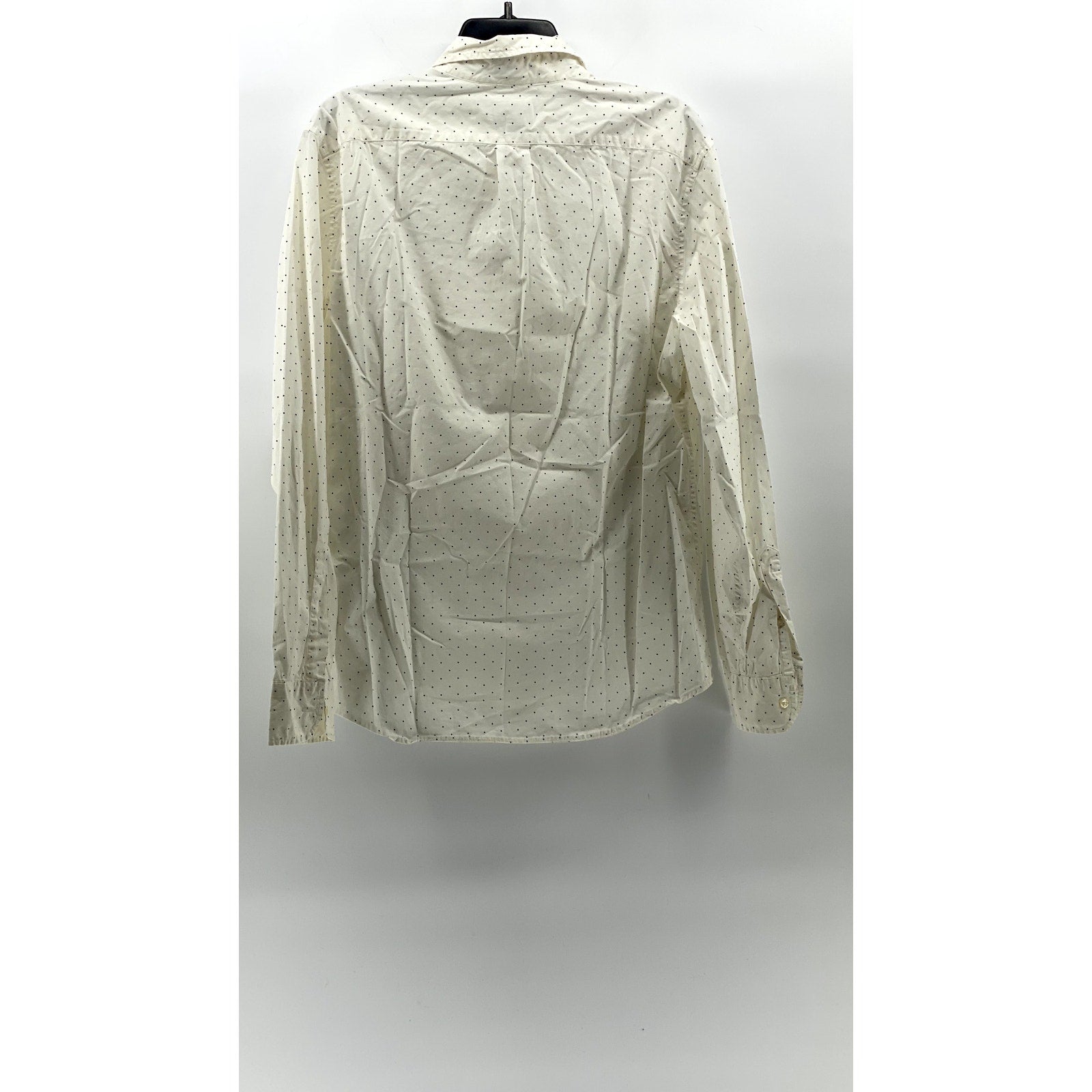 J.CREW Men's White Dot Print Stretch Organic Cotton Slim-Fit Button-Up Shirt SZM