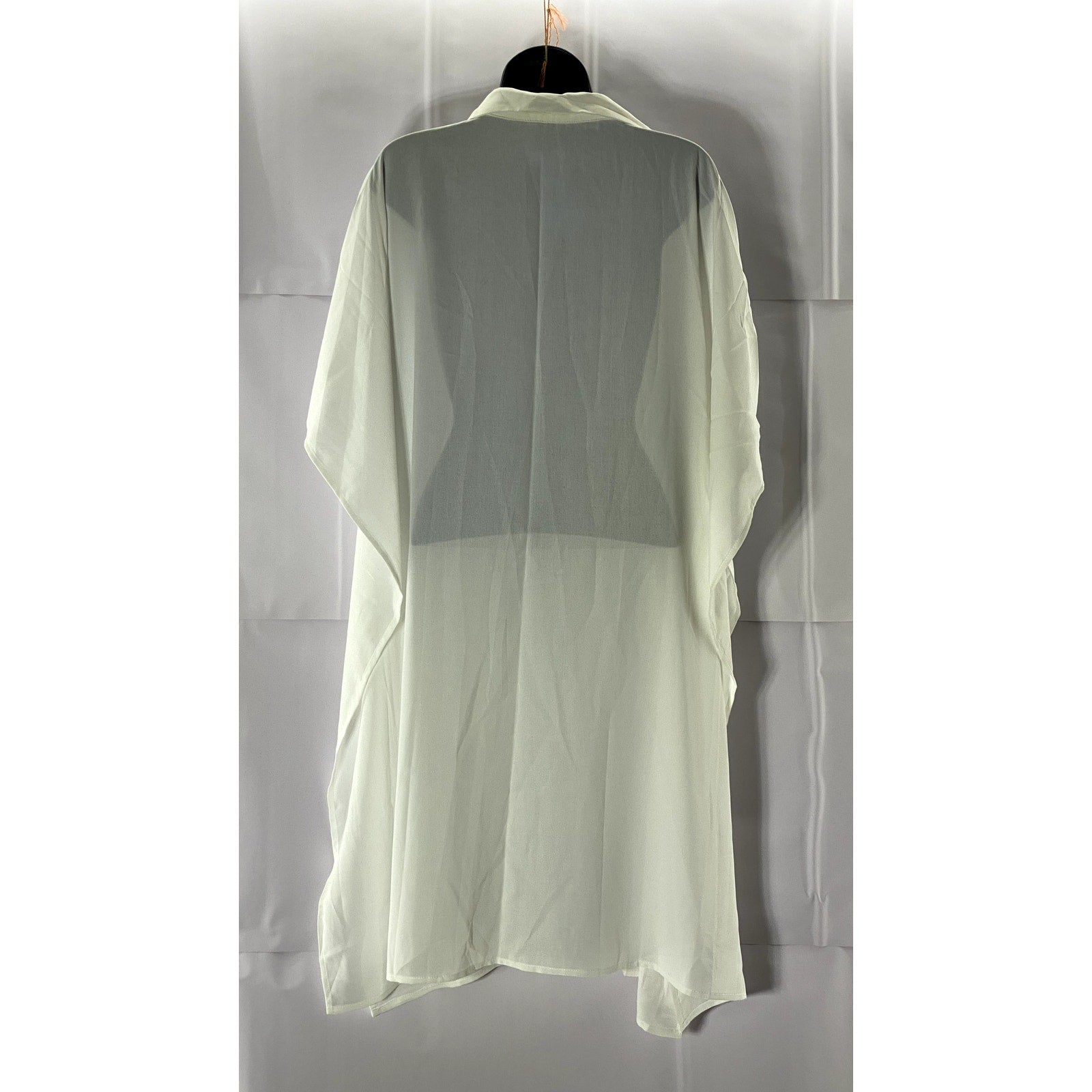 CUPSHE Women's Cream Nala Button-Front Short Sleeve Shirt Kimono SZ L