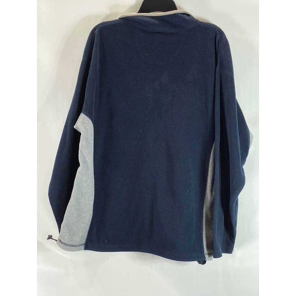 PERRY ELLIS AMERICA Men's Navy/Grey Vintage Quarter-Zip Active Sweater SZ M