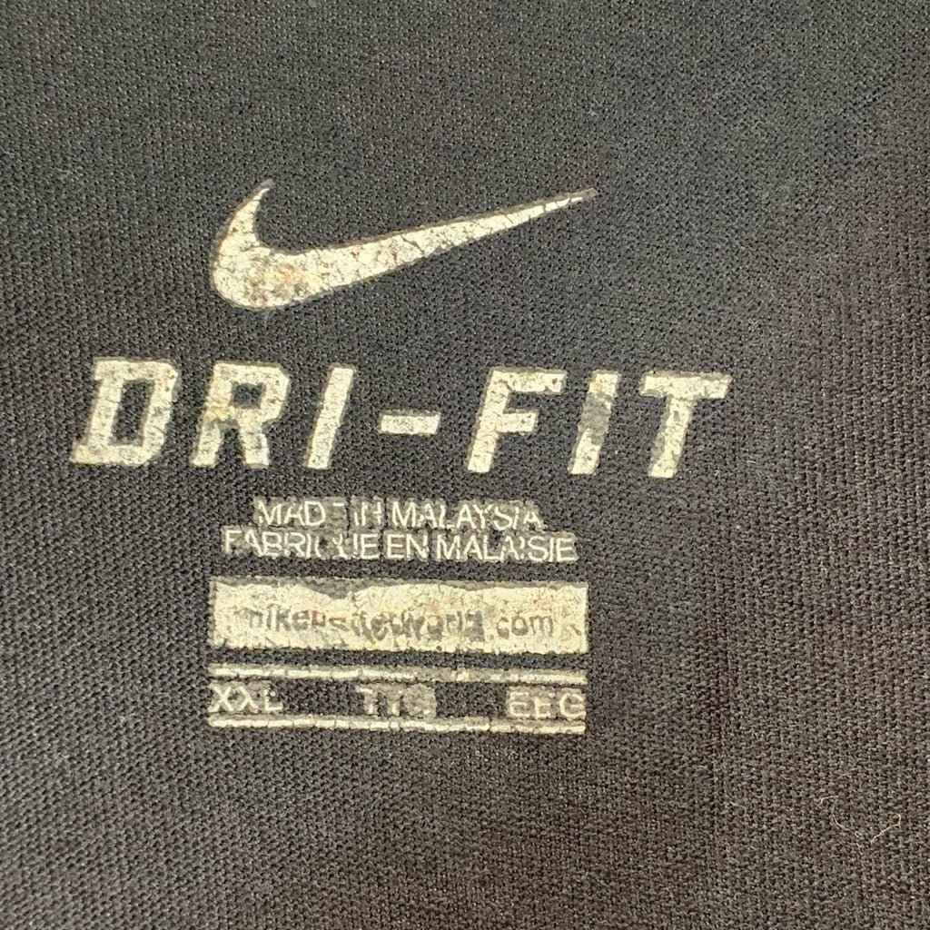 NIKE Men's Black Dri-Fit Version 2.0 Crewneck Short Sleeve T-Shirt SZ 2XL