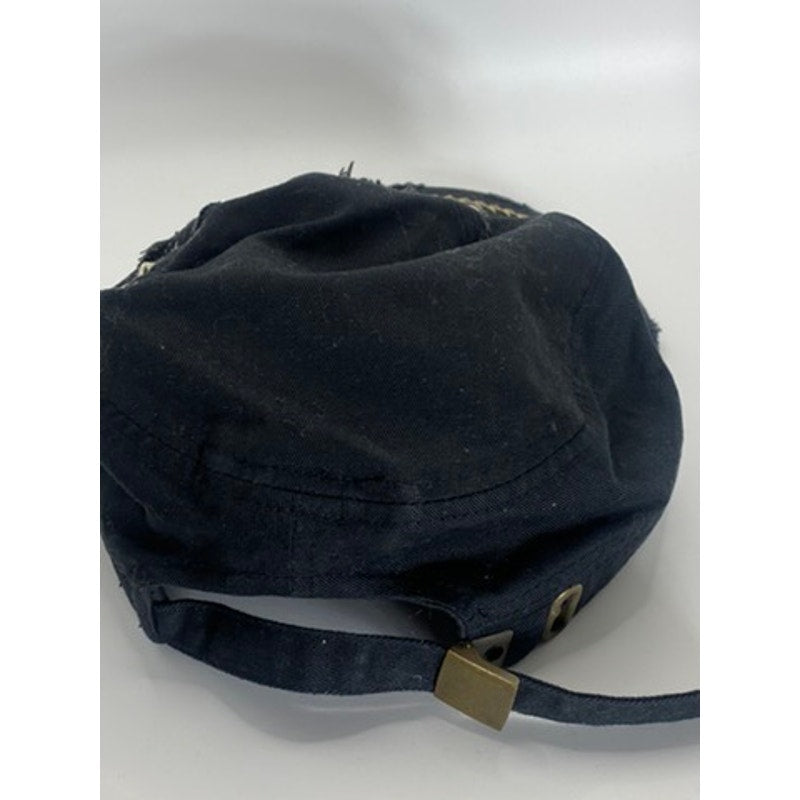 L.O.G.A Women's Black Distressed Rhinestone Baseball Mom Hat OS