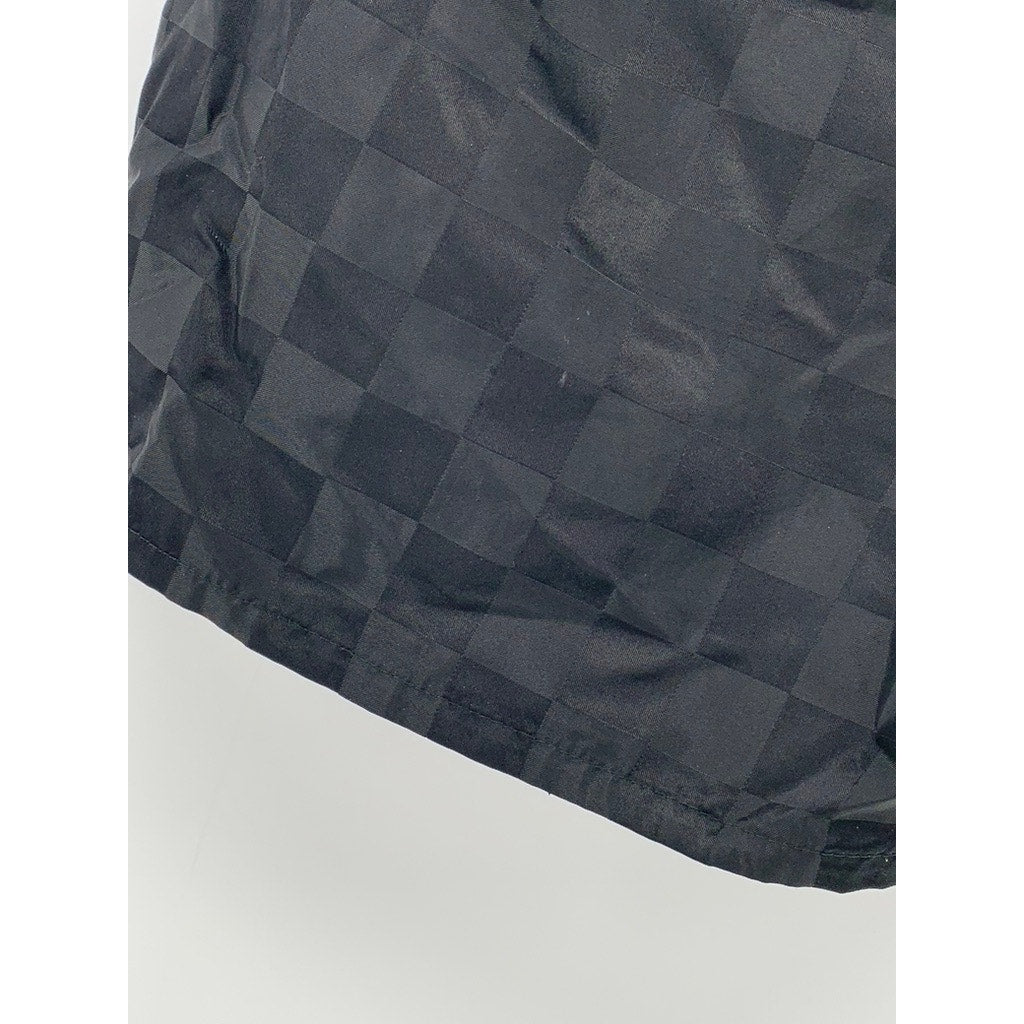 UMBRO Women's Black Checkered Board Pull-On Shorts SZ L