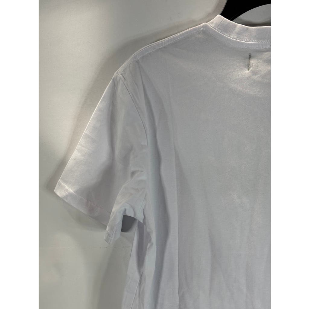 GOTHAM Men's White "Gotham" Logo Short Sleeve Crew Neck T Shirt SZ S