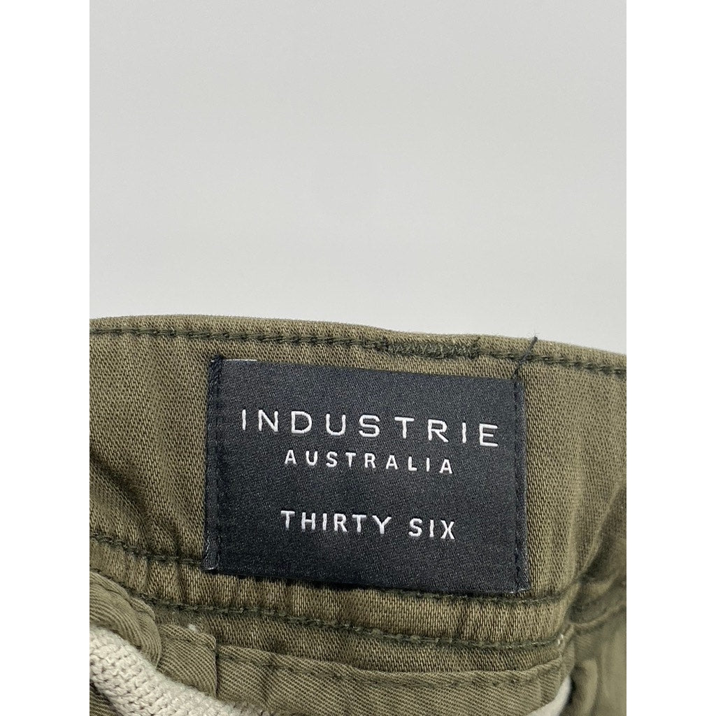 GARMENT MAKERS INDUSTRIE Men's Olive Green Drawstring Casual Jogger Pants SZ 36