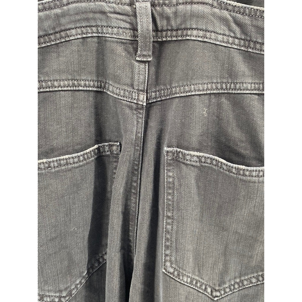 AERIE Women’s Black Denim Adjustable Strap Straight-Leg Overalls SZ XS
