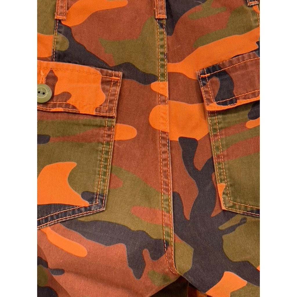 URBAN OUTFITTERS Women's Orange Camo Relaxed-Fit Pants SZ 4